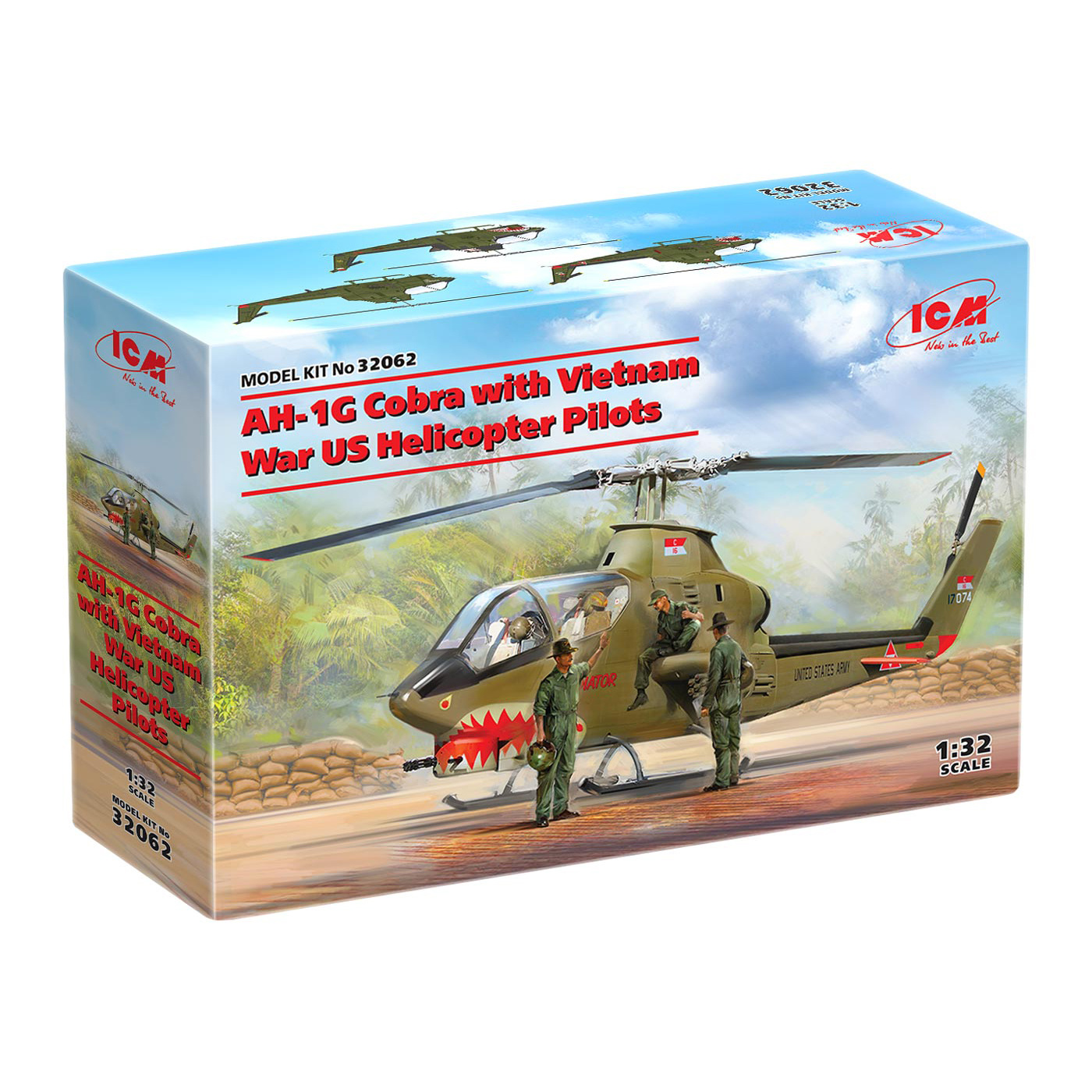32062 ICM 1/32 AH-1G Cobra with American helicopter pilots (Vietnam War)
