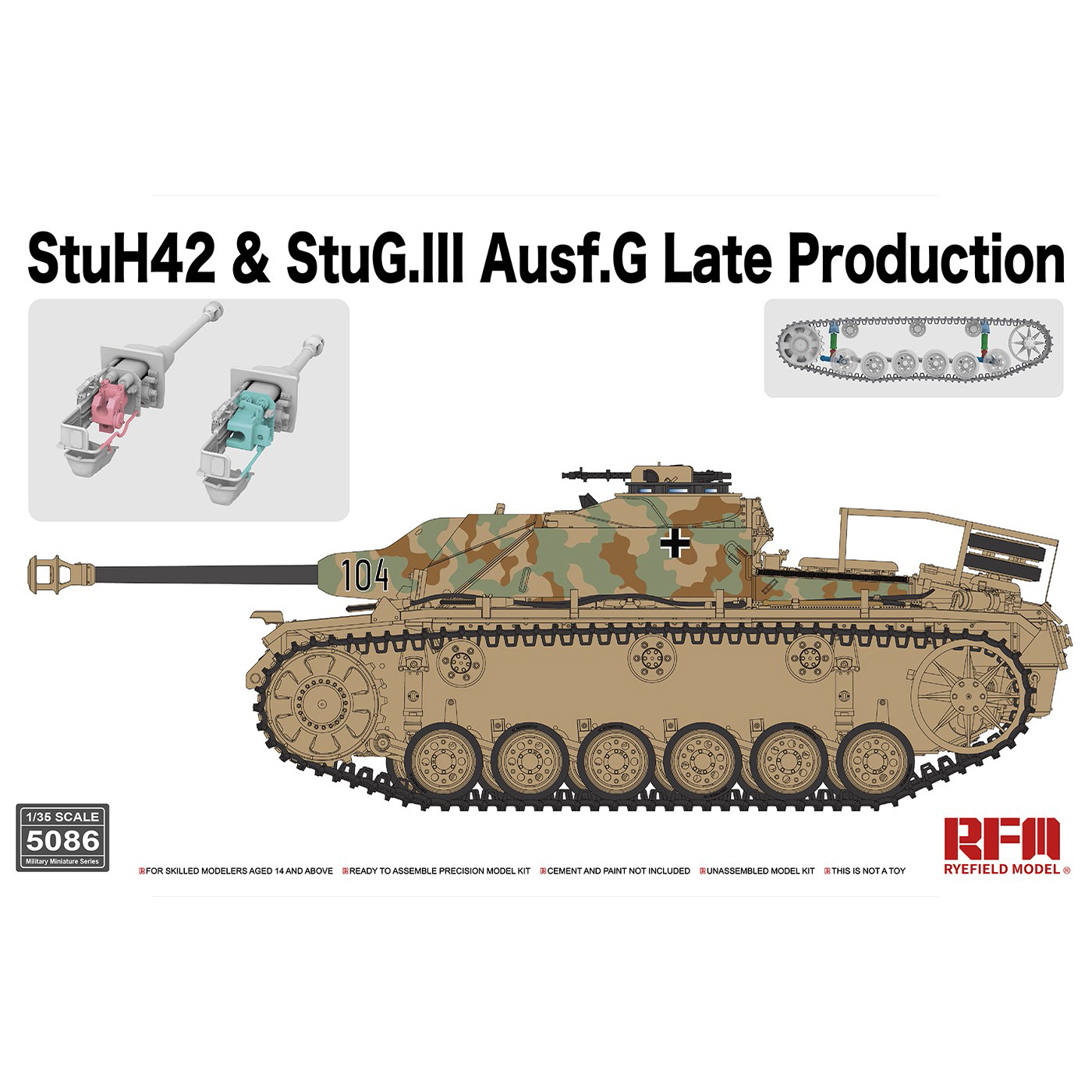 RM-5086 Rye Field Model 1/35 ACS StuH 42 & StuG.III Ausf.G