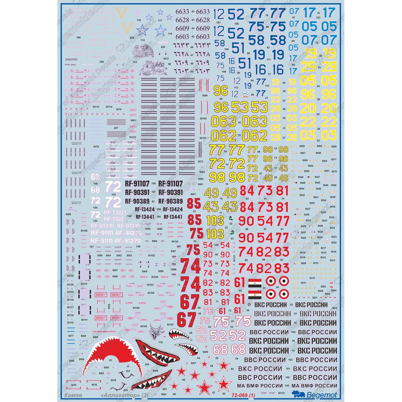 72069 Begemot 1/72 Decal for Kamov-52 Alligator (3)
