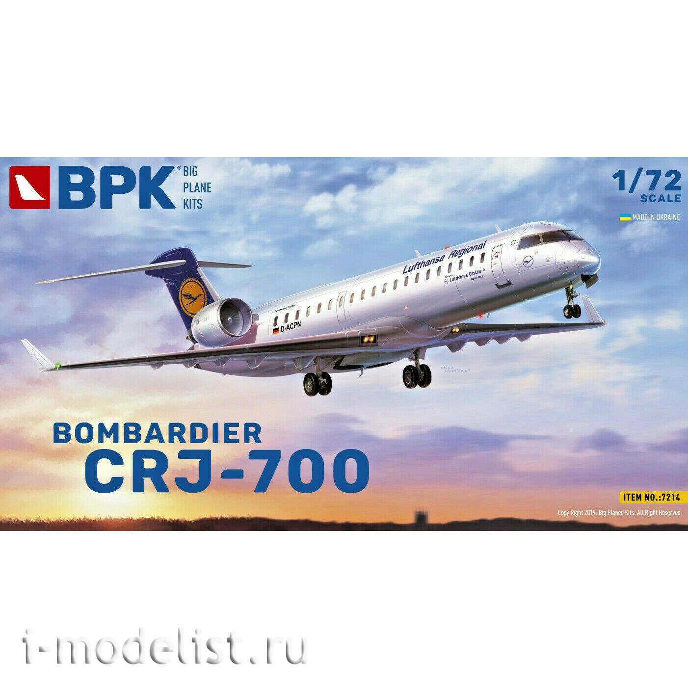 BPK7214 BPK 1/72 Bombardier CRJ-700 Aircraft