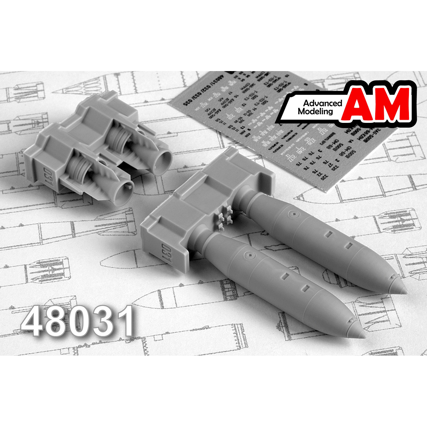 АМС48031 Advanced Modeling 1/48 Зажигательная авиабомба калибра 500 кг ЗАБ-500В