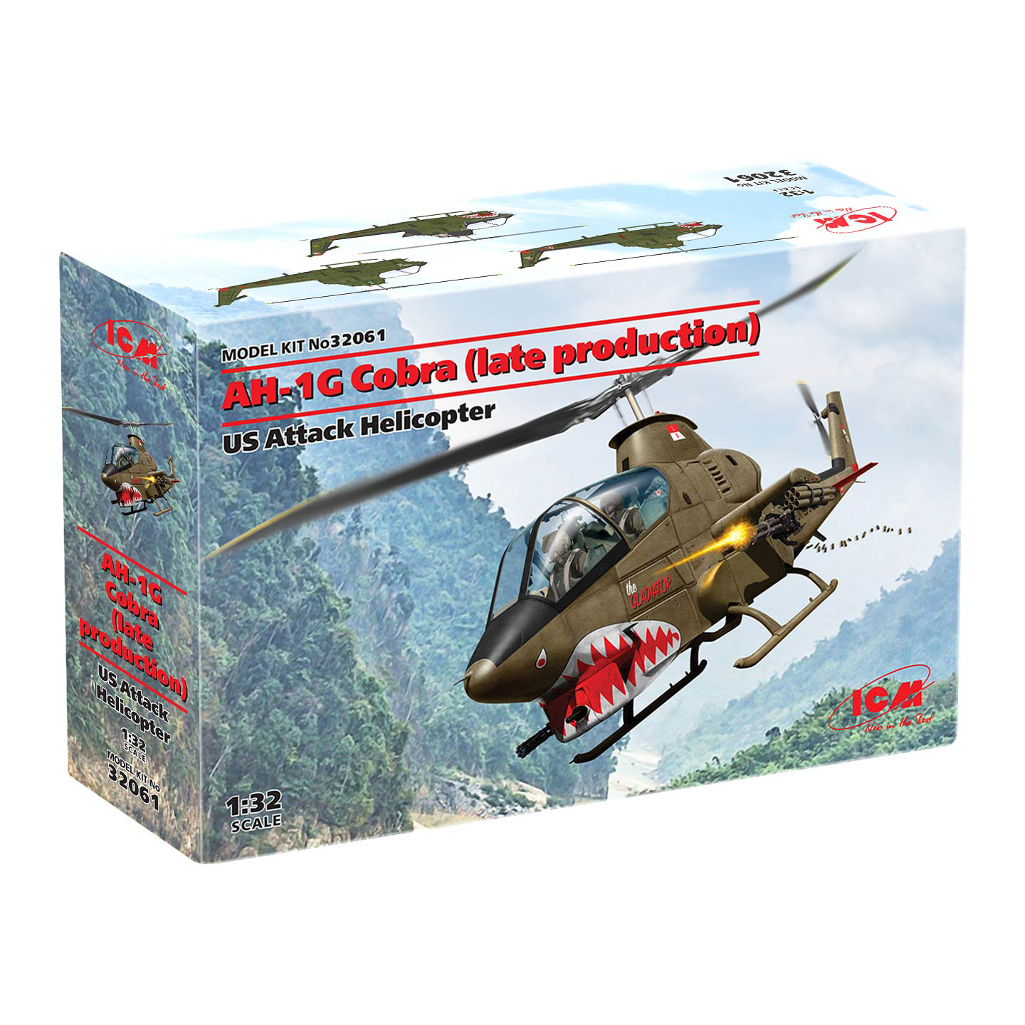 32061 ICM 1/32 American AH-1G Cobra Attack Helicopter (late production)