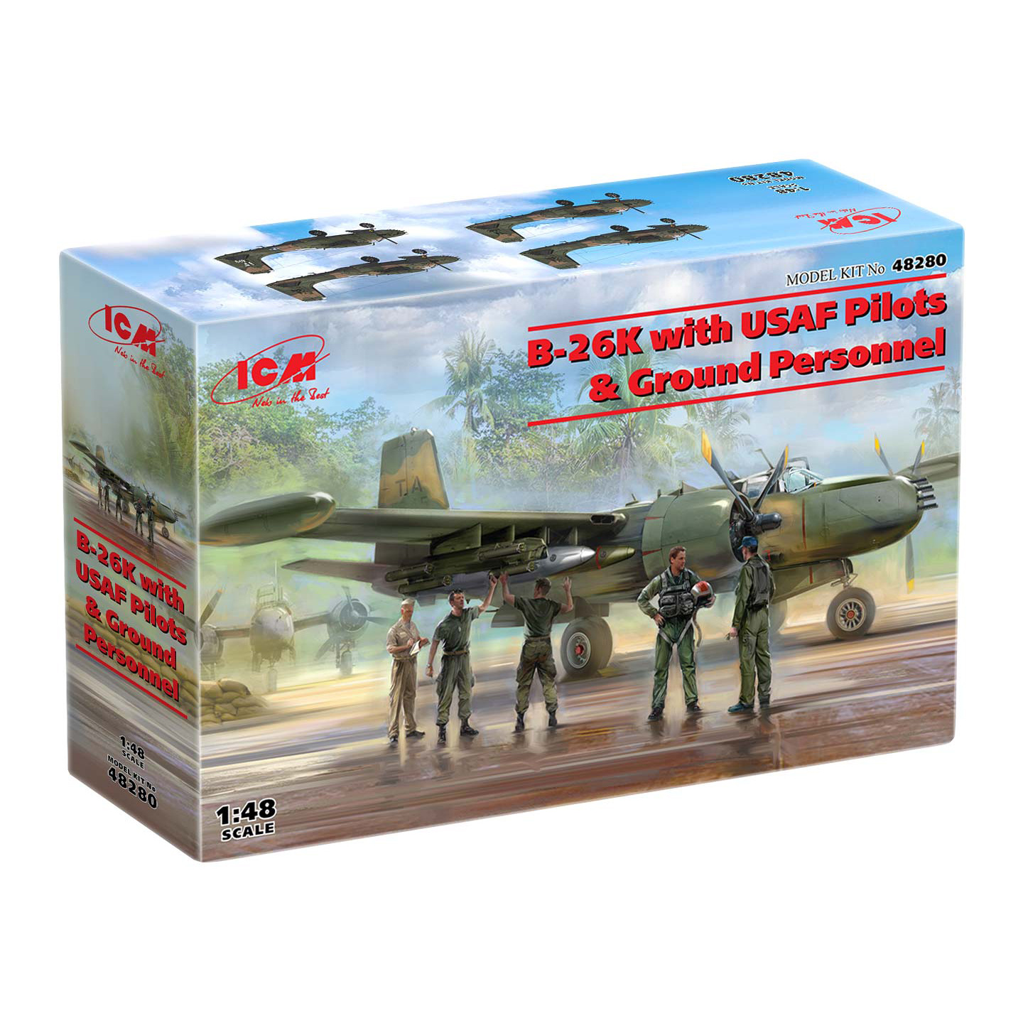 48280 ICM 1/48 B-26K with American pilots and technicians