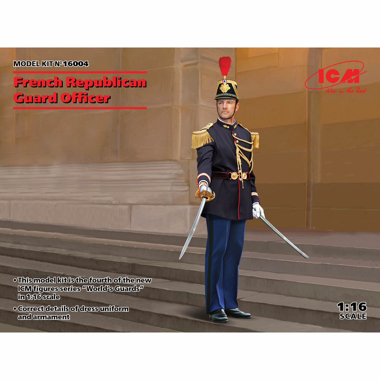 16004 ICM 1/16 Officer of the Republican guard of France