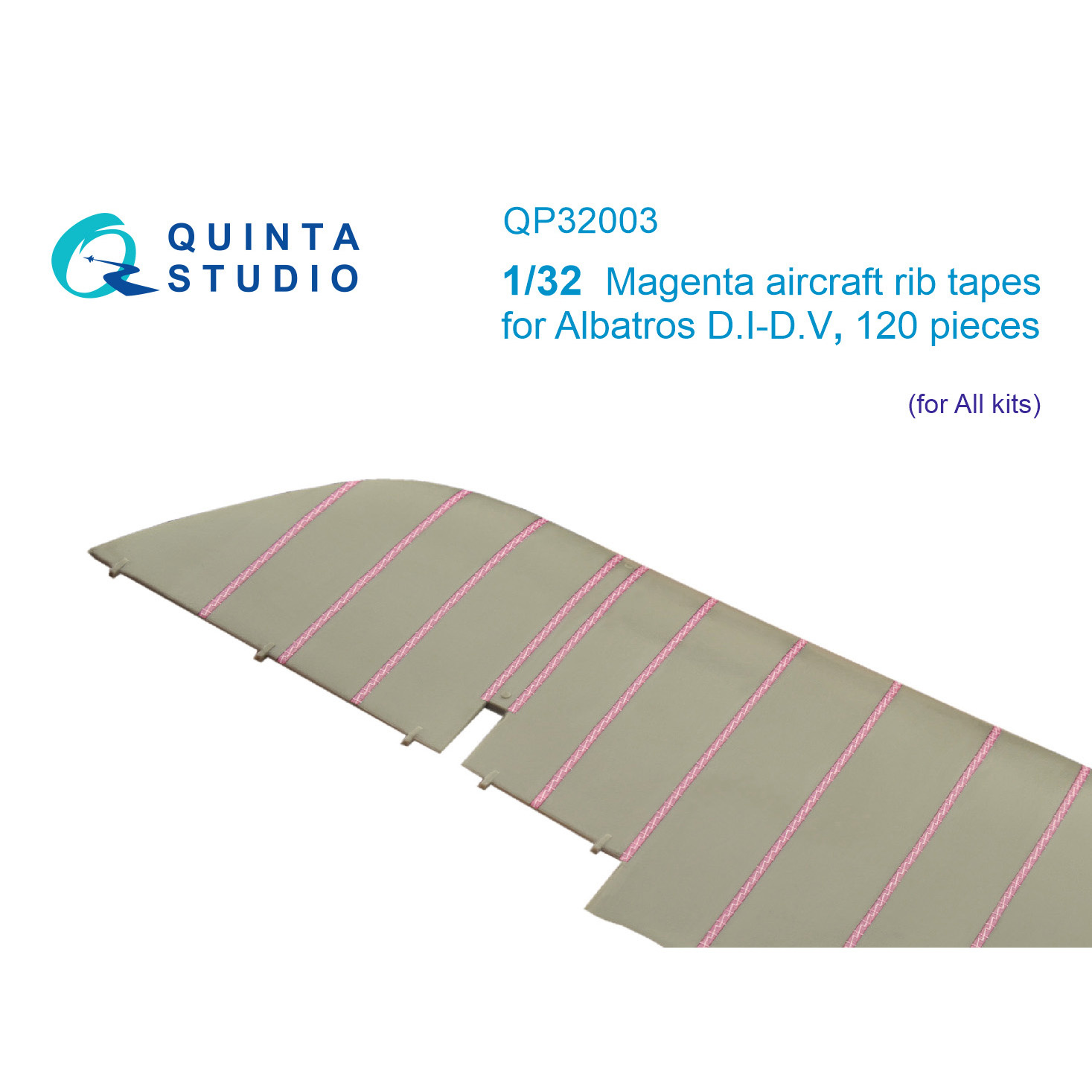 QP32003 Quinta Studio 1/32 Pink keeper tapes Albatros D.I-D.V (for any models)