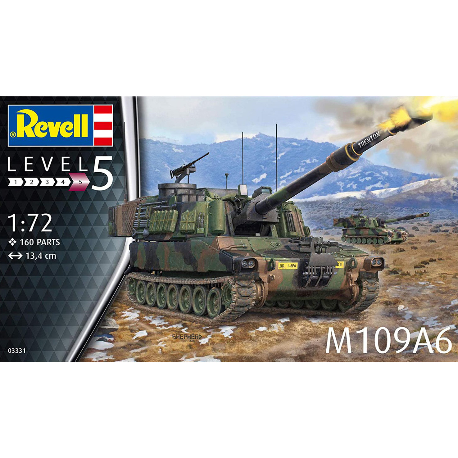 03331 Revell 1/72 American self-propelled artillery M109A6