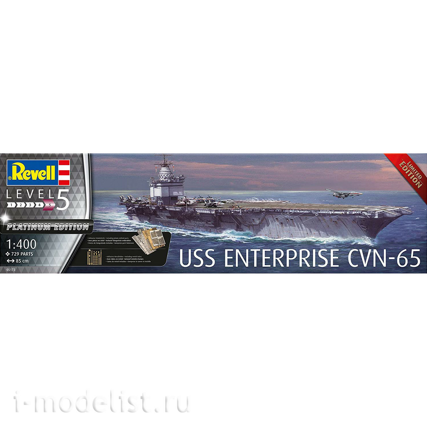 05173 Revell 1/400 Nuclear-powered attack aircraft carrier, US Navy USS Enterprise CVN-65