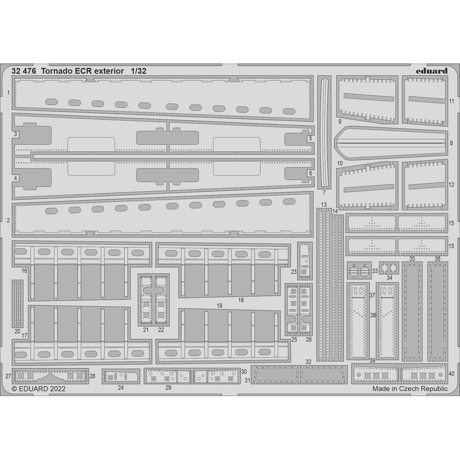 32476 Eduard 1/32 Photo Etching for Tornado ECR Exterior