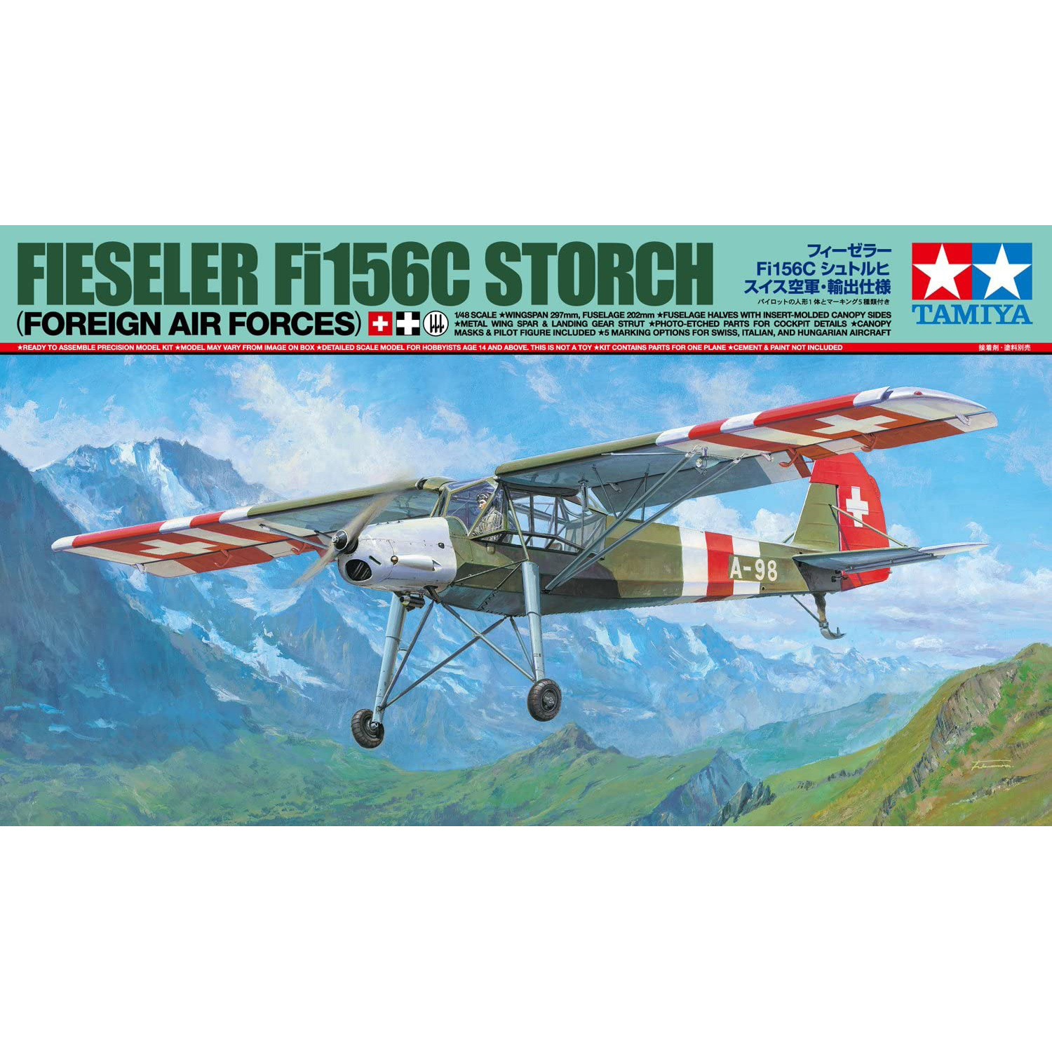 25158 Tamiya 1/48 Fieseler Fi156C Storch reconnaissance Aircraft