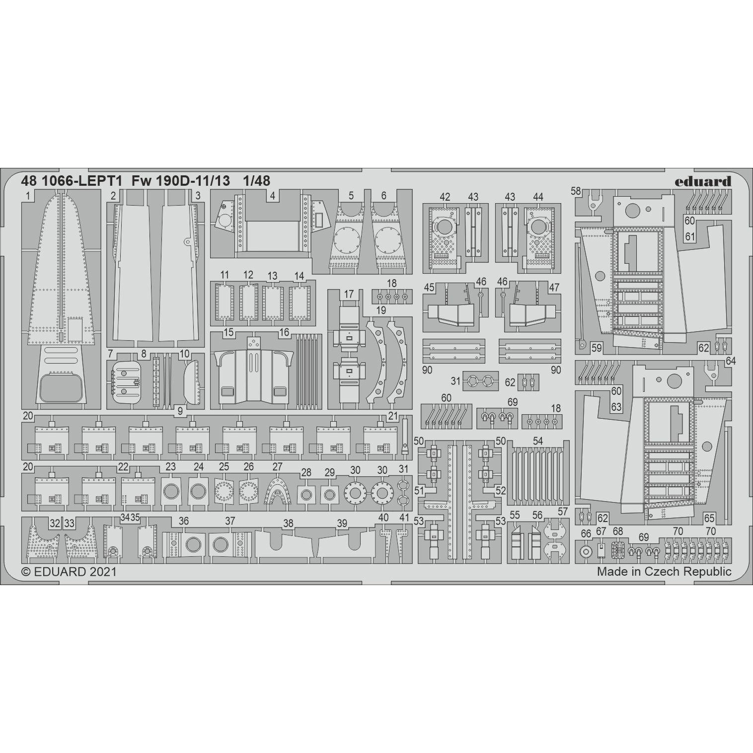 481066 Eduard 1/48 Photo Etching for Fw 190D-11/13