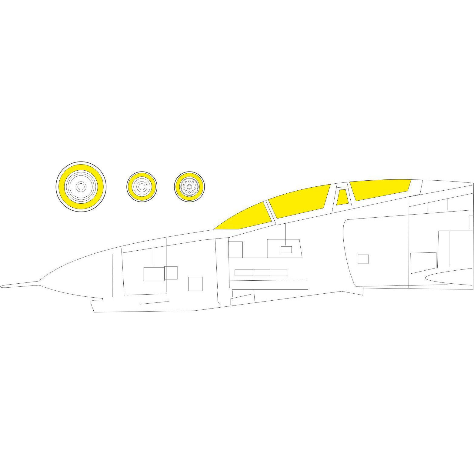 EX803 Eduard 1/48 Paint Mask for F-4B TFace