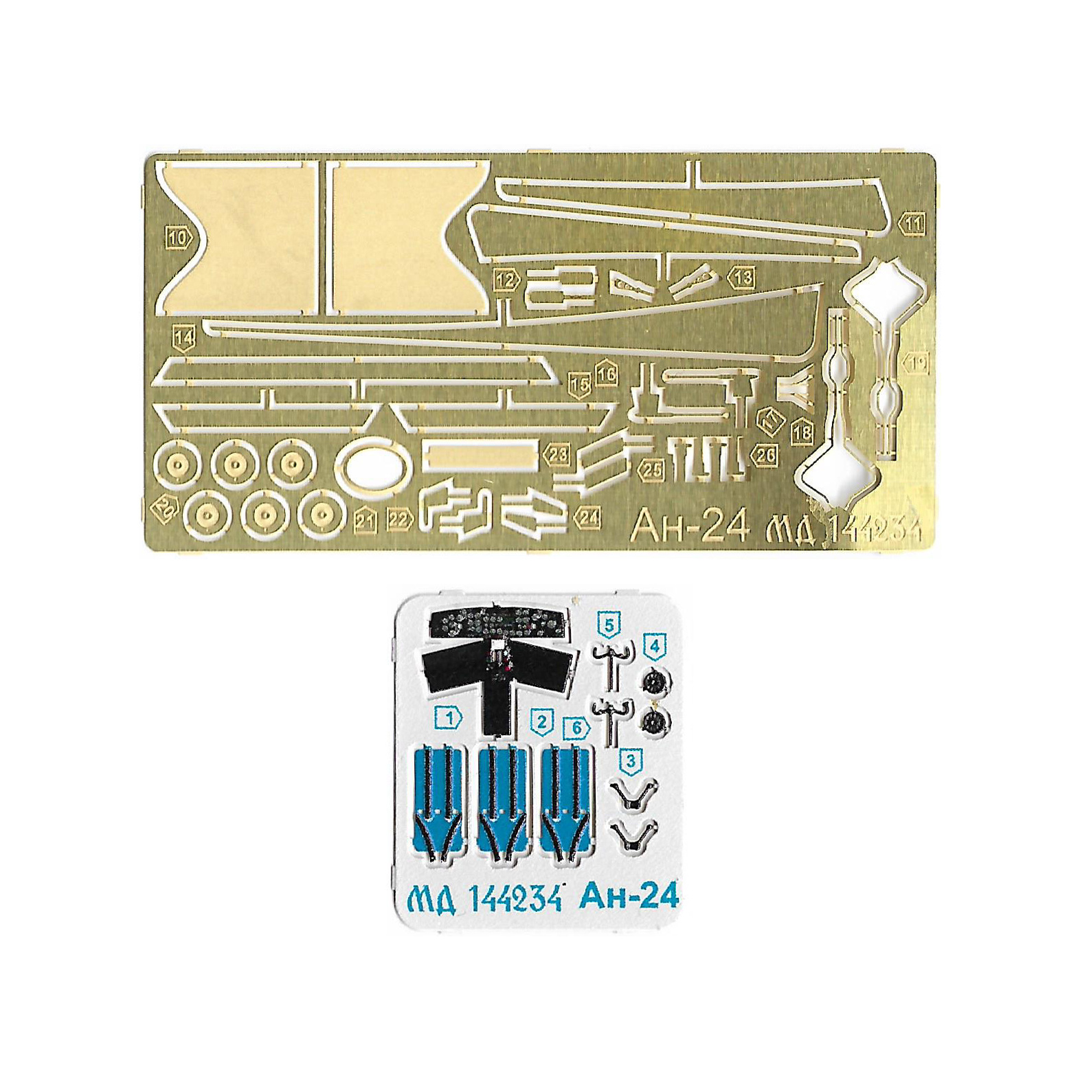144234 Micro Design 1/144 Photo etching kit for AN-24, color dashboards (Orient Express)