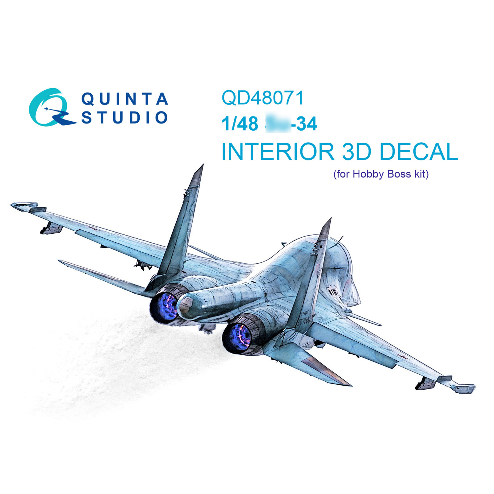 QD48071 Quinta Studio 1/48 3D Decal cabin interior С-34 (HobbyBoss)