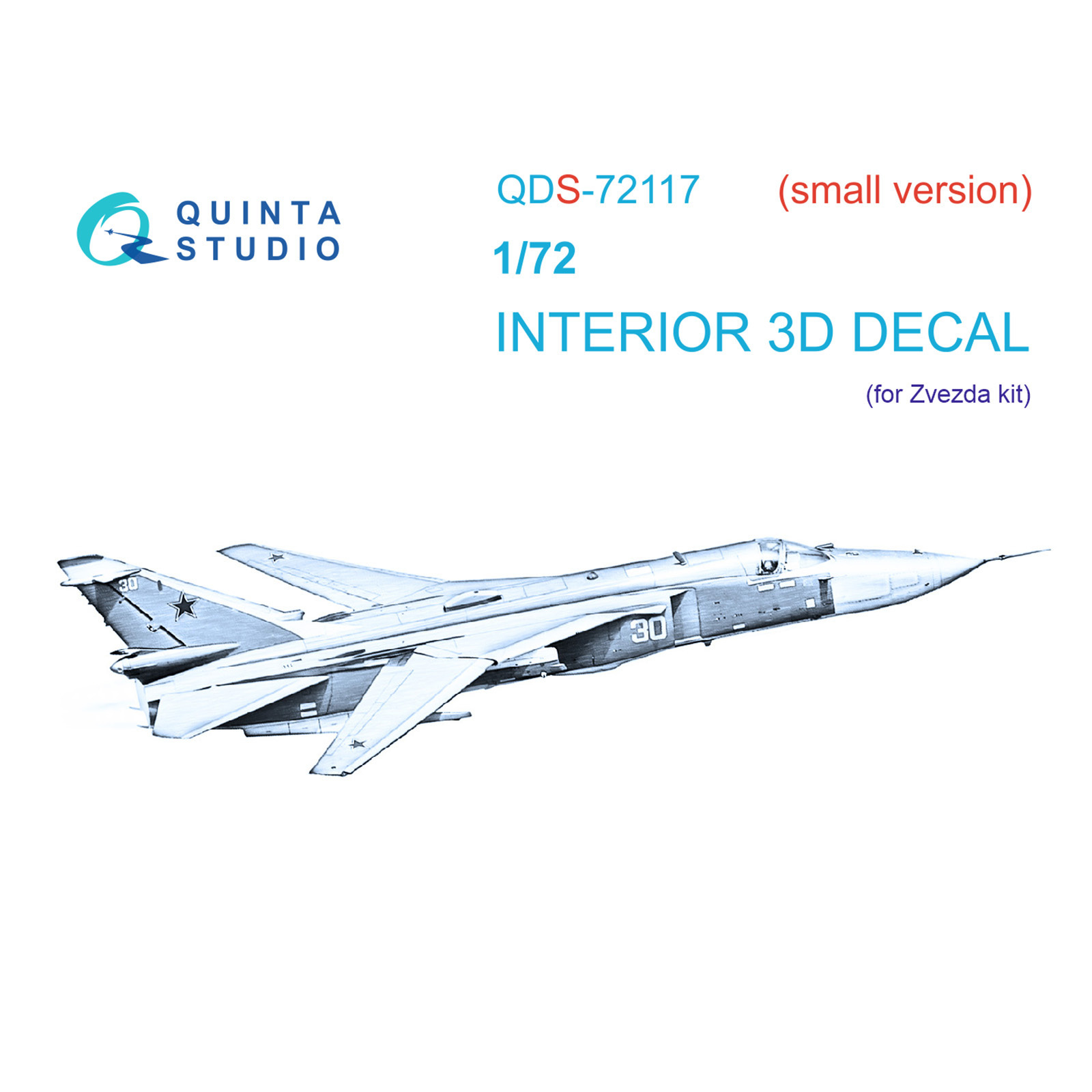 QDS-72117 Quinta Studio 1/72 3D Декаль интерьера кабины С-24МР (Zvezda) (малая версия)