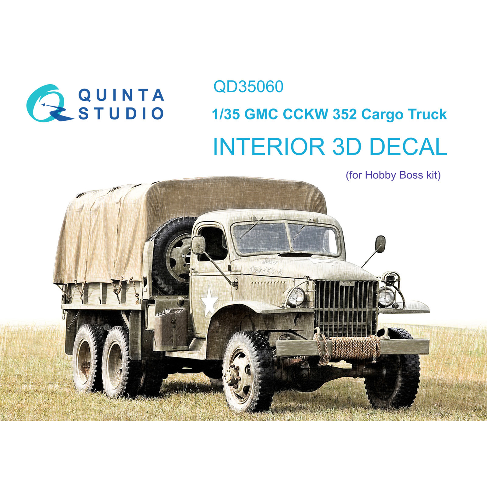 QD35060 Quinta Studio 1/35 3D Interior Decal GMC CCKW 352 Cargo Truck (HobbyBoss)