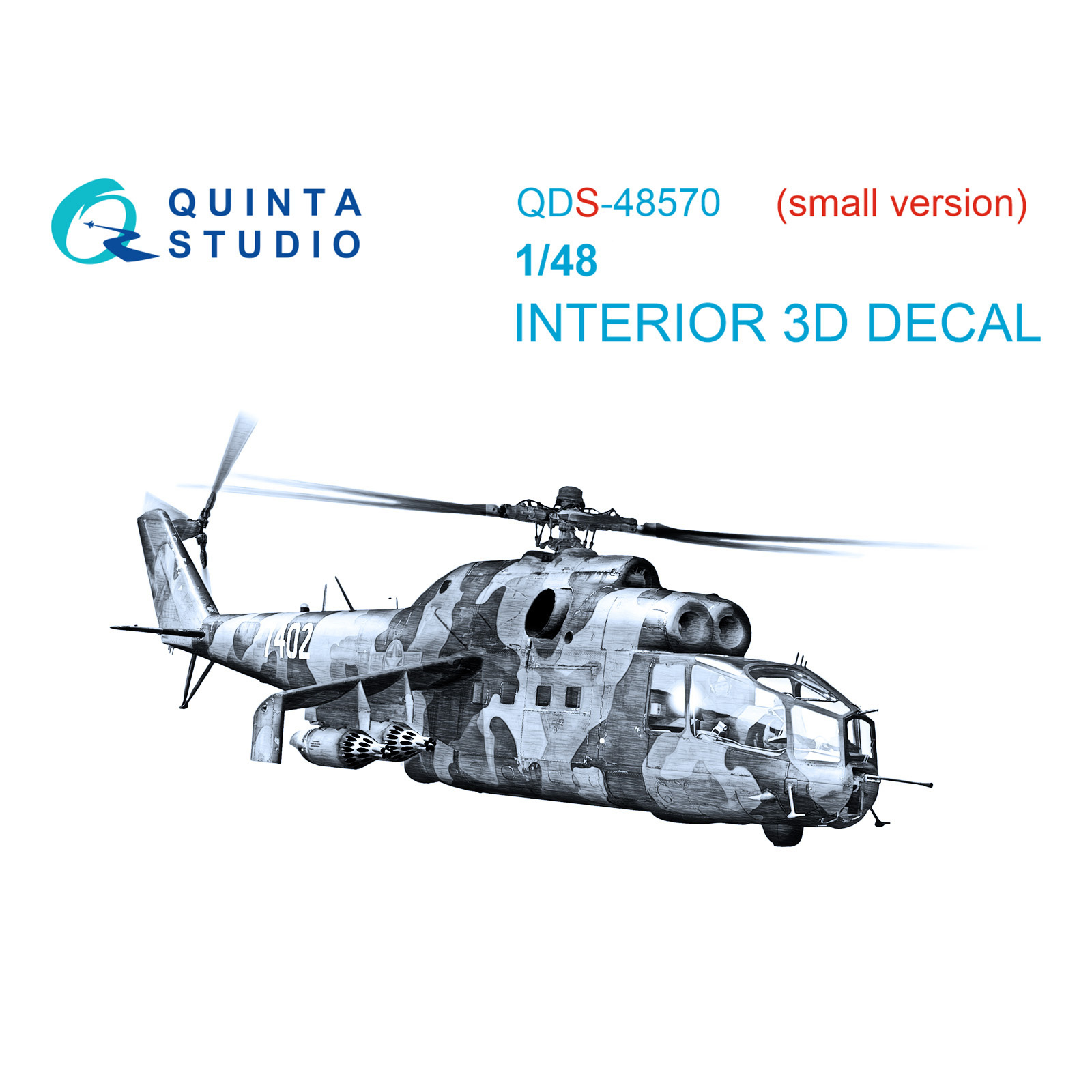 QDS-48570 Quinta Studio 1/48 3D Декаль интерьера кабины Mu-24А (Т$ач) (малая версия)
