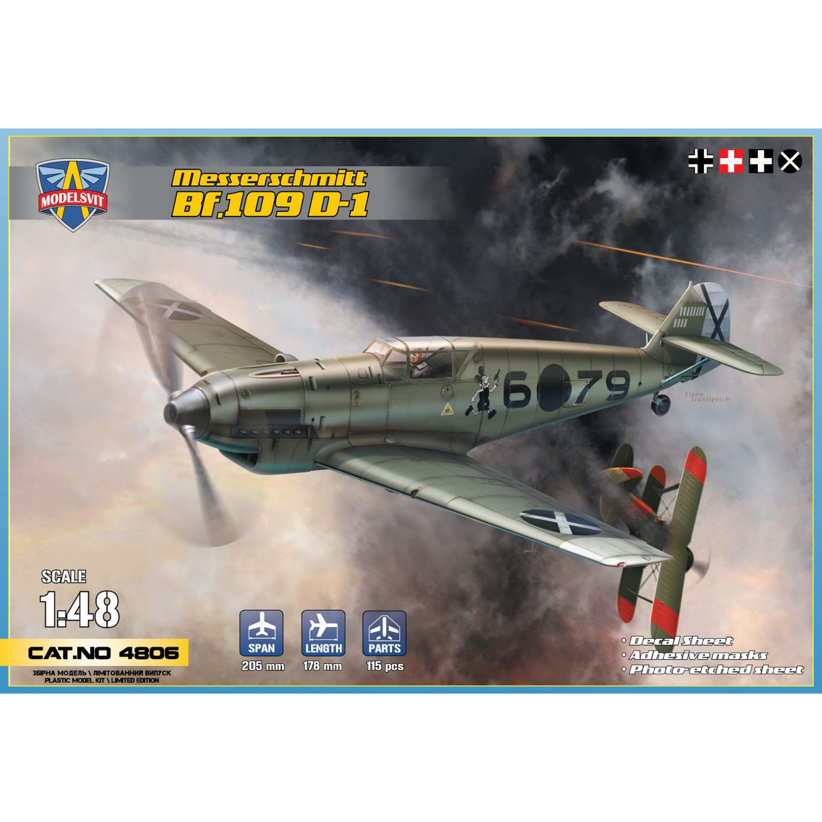 4806 ModelSvit 1/48 Messerschmitt Bf.109 D-1 