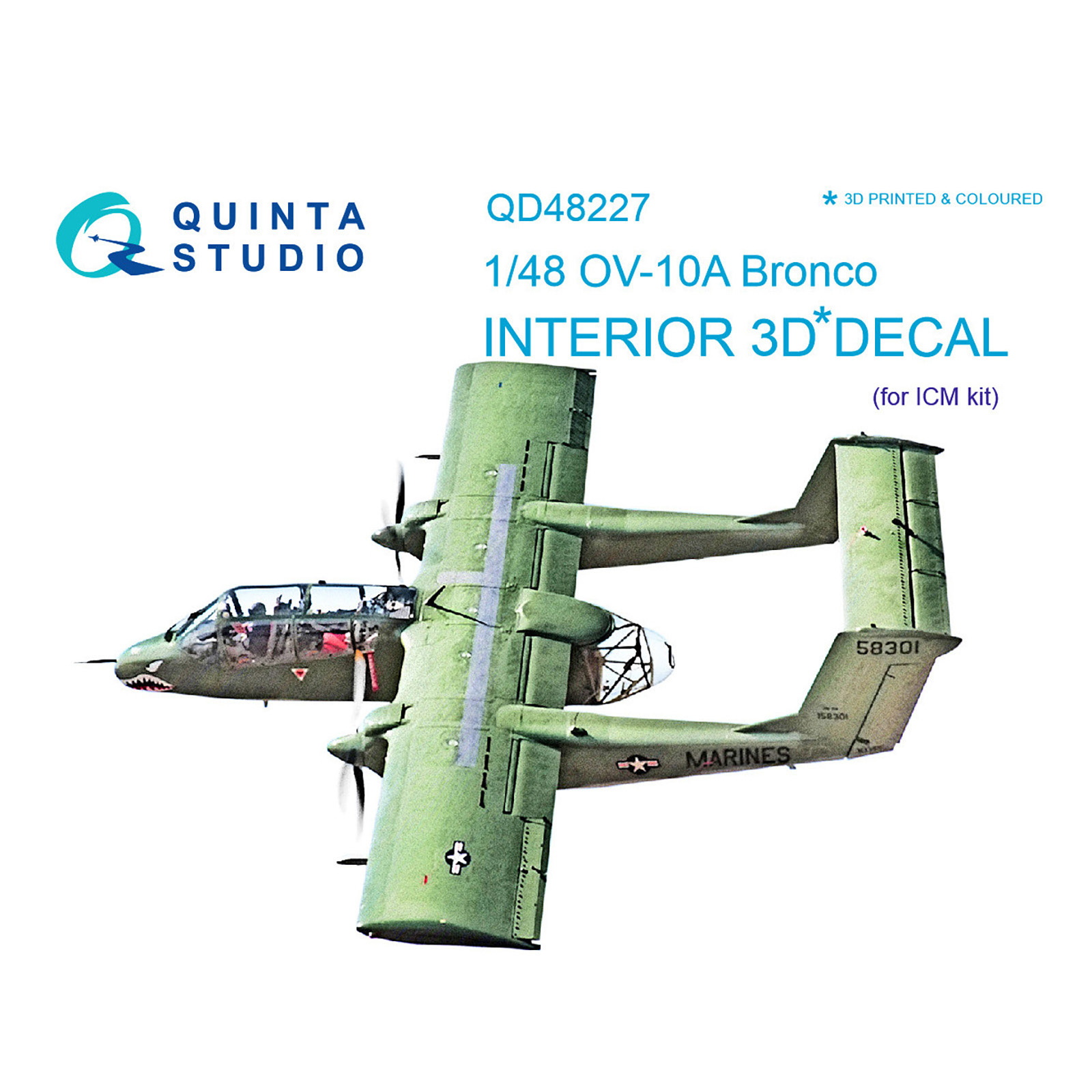 QD48227 Quinta Studio 1/48 3D Cabin Interior Decal OV-10A (for ICM model)
