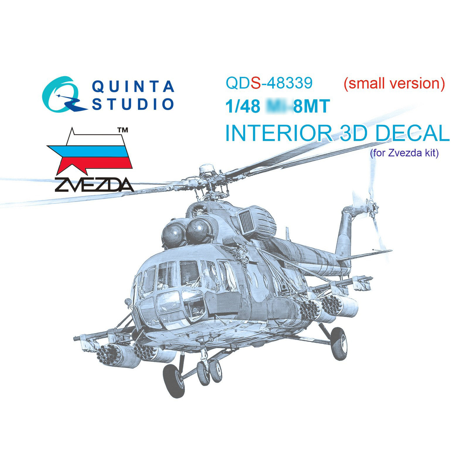 QDS-48339 Quinta Studio 1/48 3D Decal interior cabin Mu-8MT (Zvezda) (Small version)