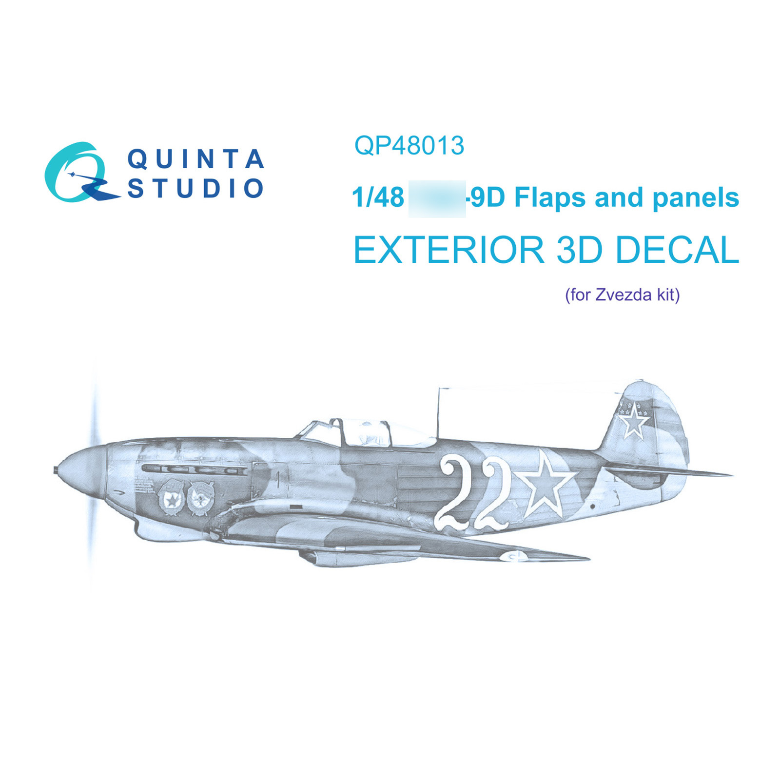 QP48013 Quinta Studio 1/48 Exterior Yakovlev-9D (Zvezda)