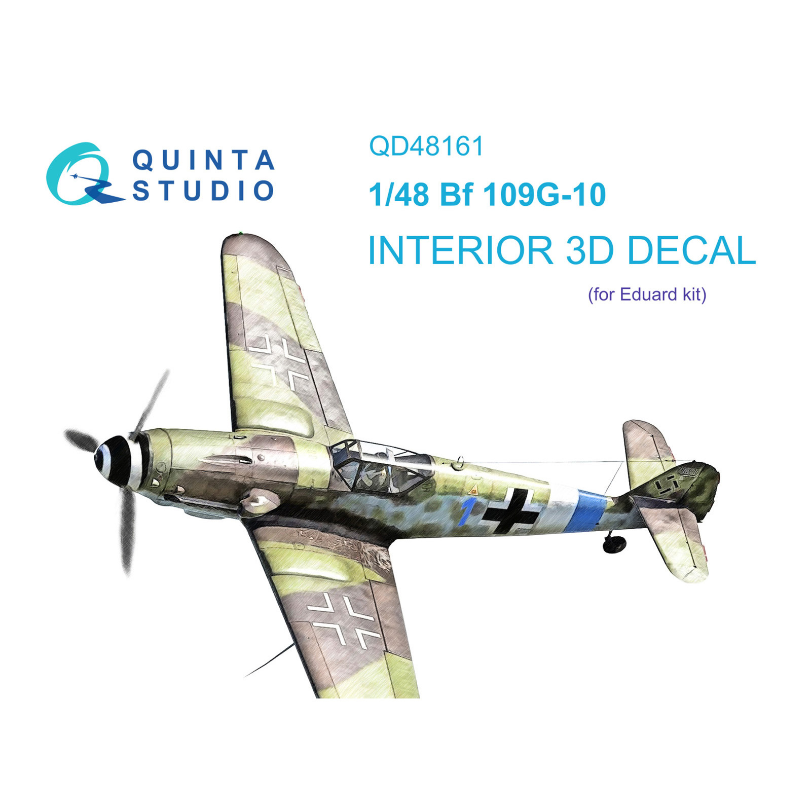 QD48161 Quinta Studio 1/48 3D Cabin Interior Decal Bf 109G-10 (Eduard)