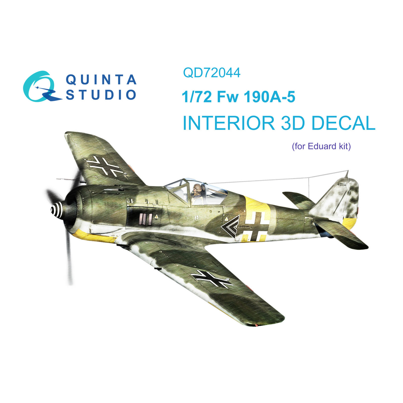 QD72044 Quinta Studio 1/72 3D Interior Decal Fw 190A-5 (Eduard) 