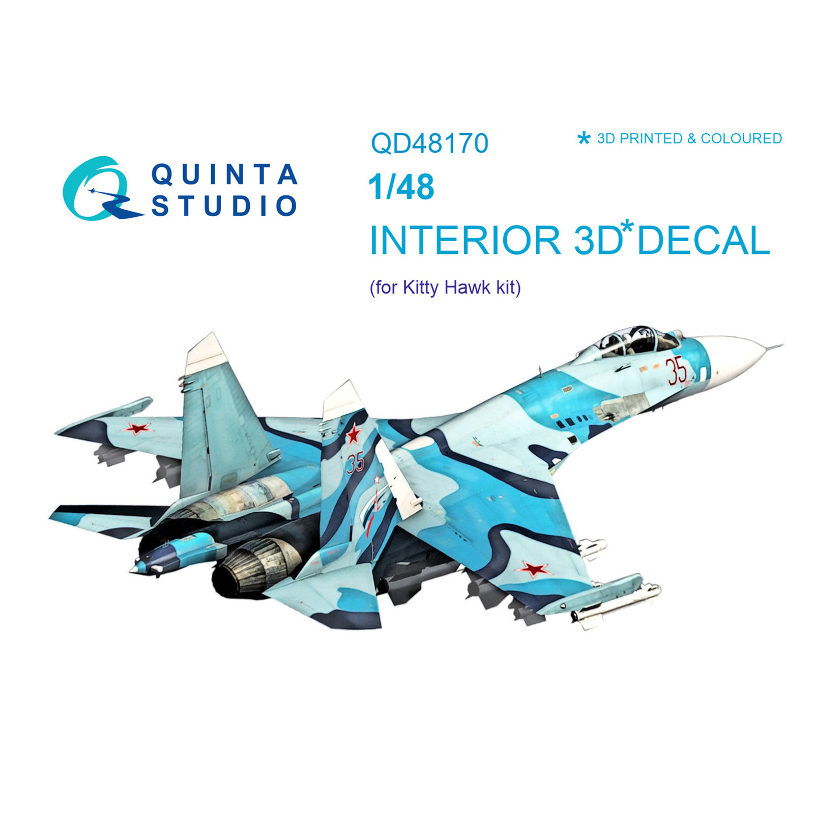 QD48170 Quinta Studio 1/48 3D Decal Cabin interior С-27 (for KittyHawk model)