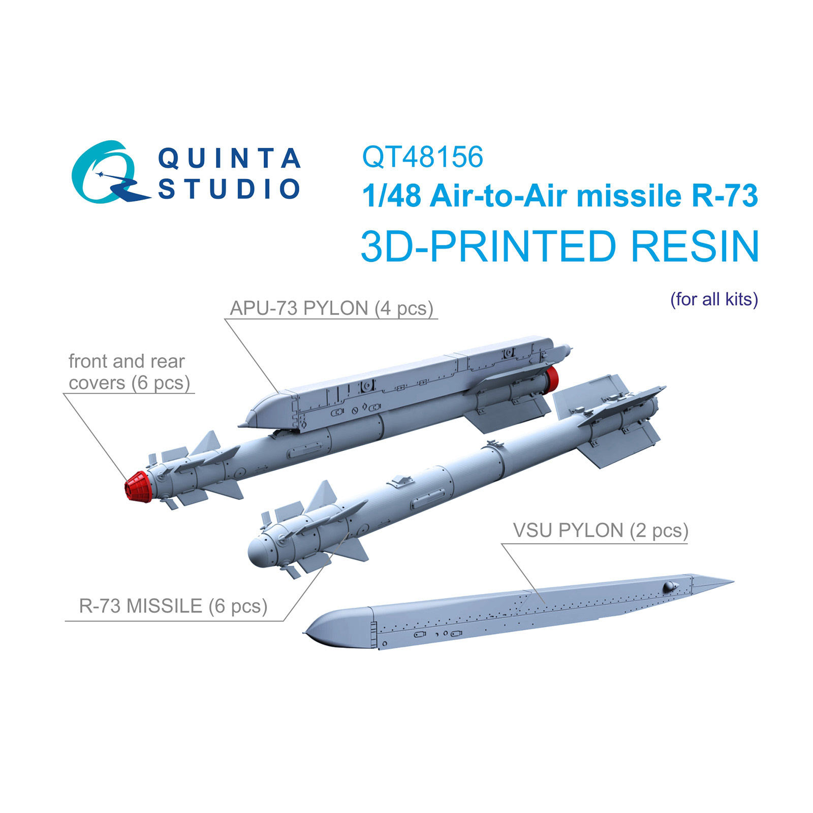 QT48156 Quinta Studio 1/48 Ракеты Воздух-Воздух Р-73 