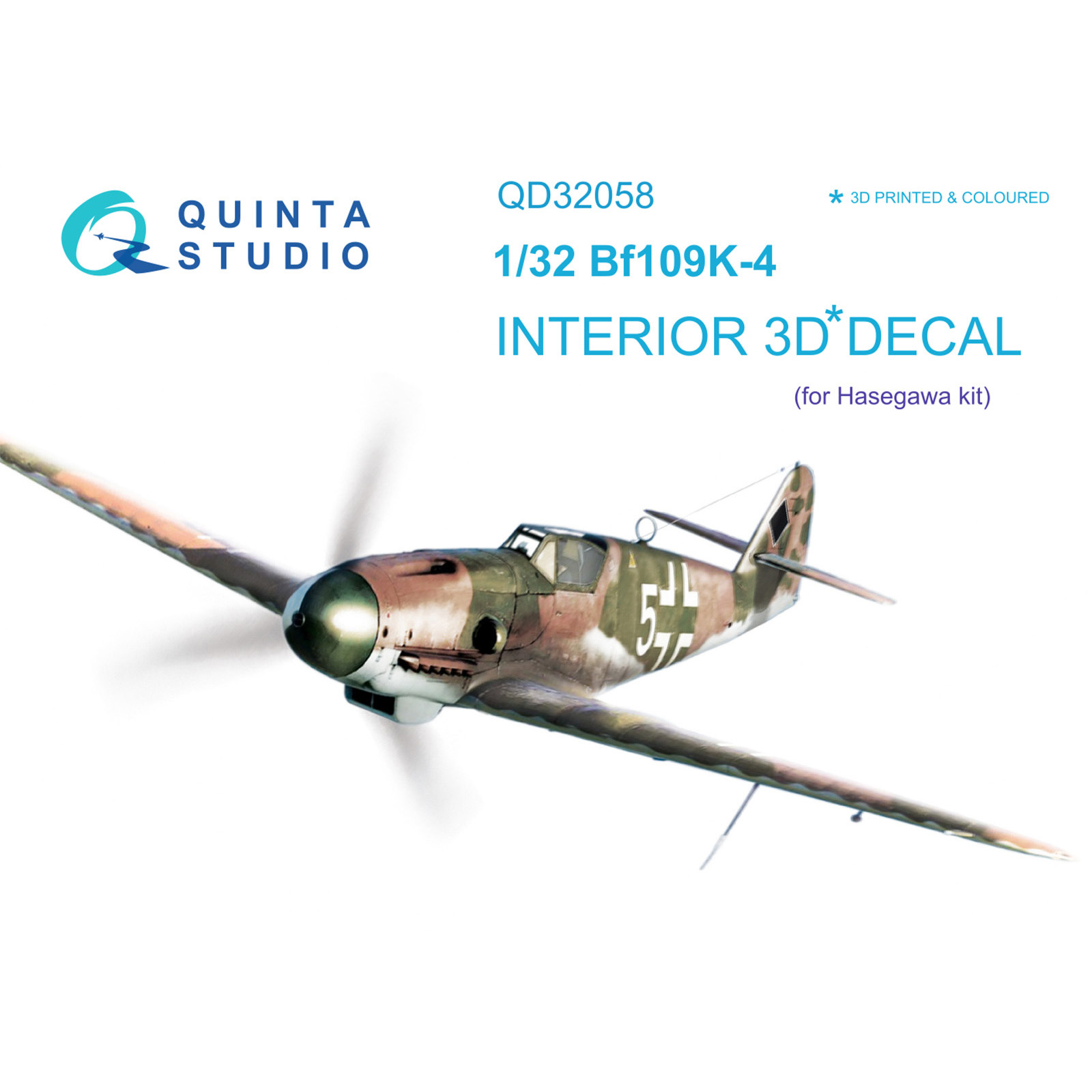 QD32058 Quinta Studio 1/32 3D Cabin Interior Decal Bf 109K-4 (for Hasegawa model)