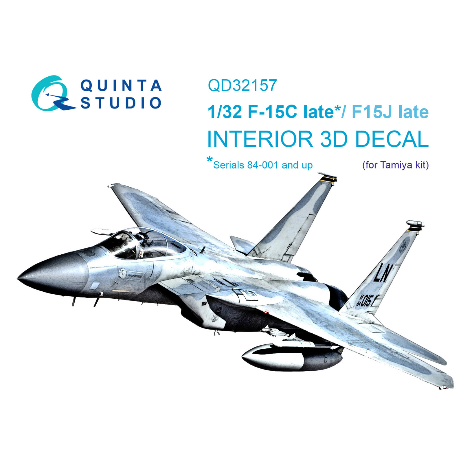 QD32157 Quinta Studio 1/32 3D Декаль интерьера кабины F-15C Late/F-15J late (Tamiya)