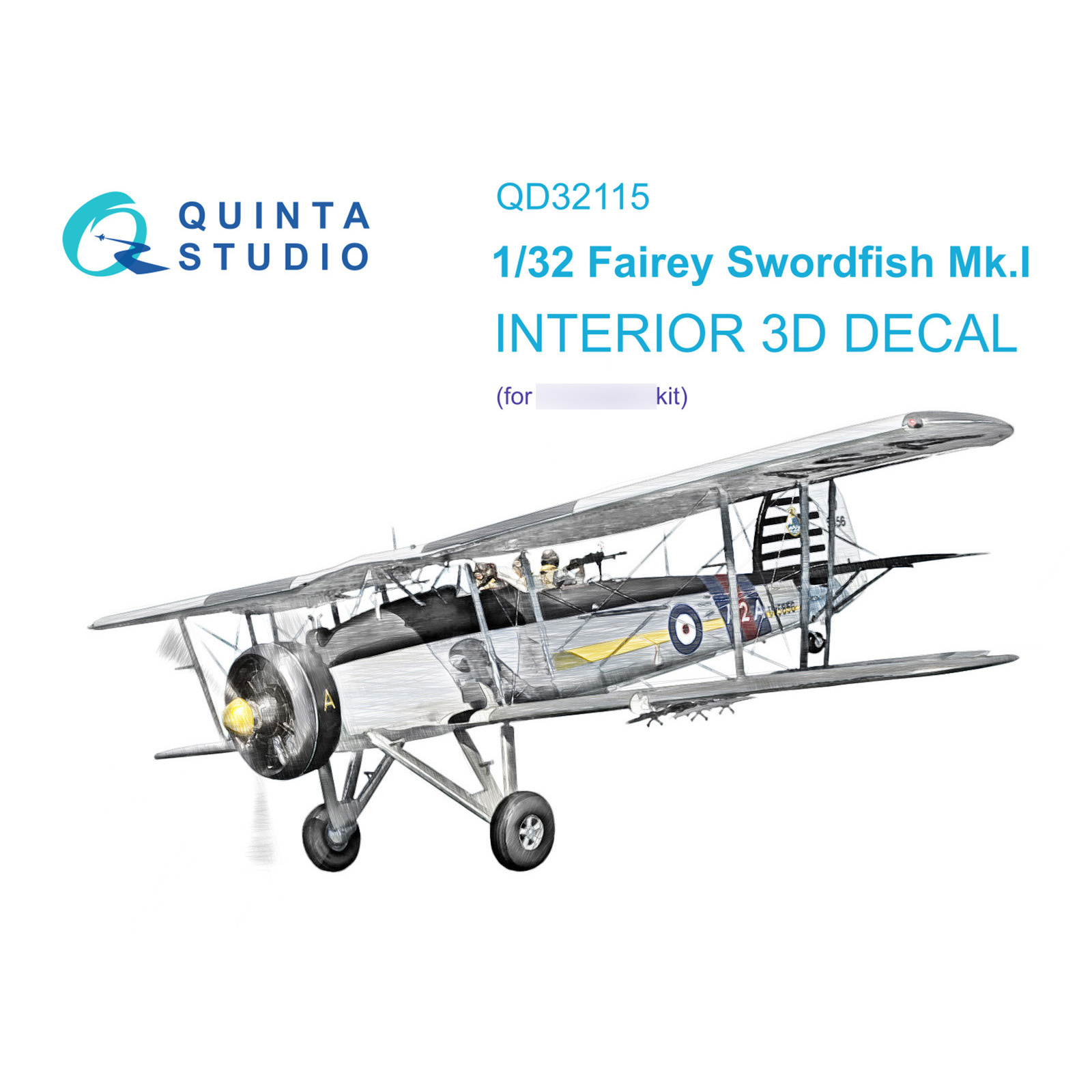 QD32115 Quinta Studio 1/32 3D Cabin Interior Decal Fairey Swordfish Mk.I (Trumpeter)