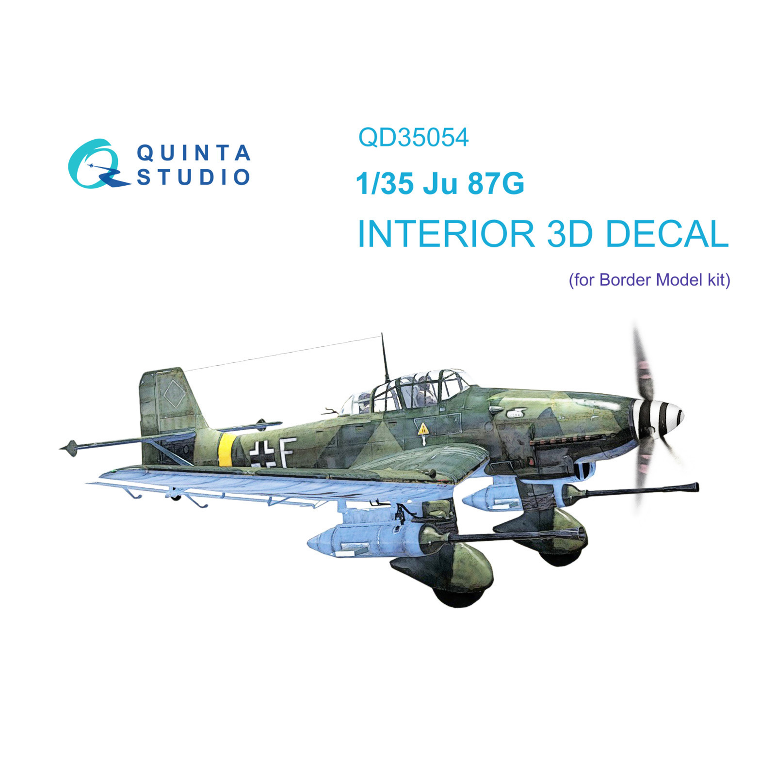 QD35054 Quinta Studio 1/35 3D Decal of the cabin interior of the Ju 87G (Border Model)