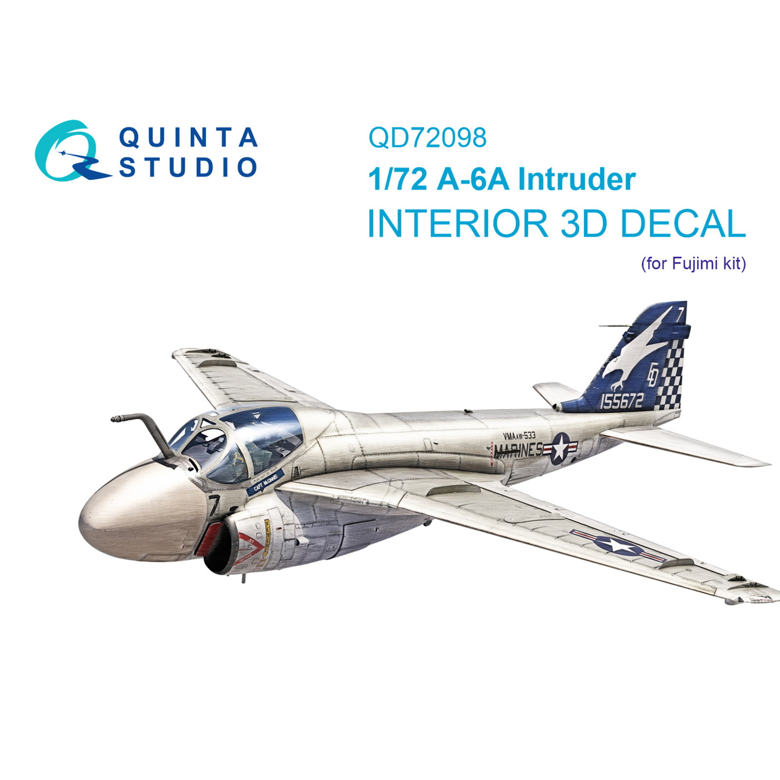 QD72098 Quinta Studio 1/72 3D Декаль интерьера кабины A-6A Intruder (Fujimi)