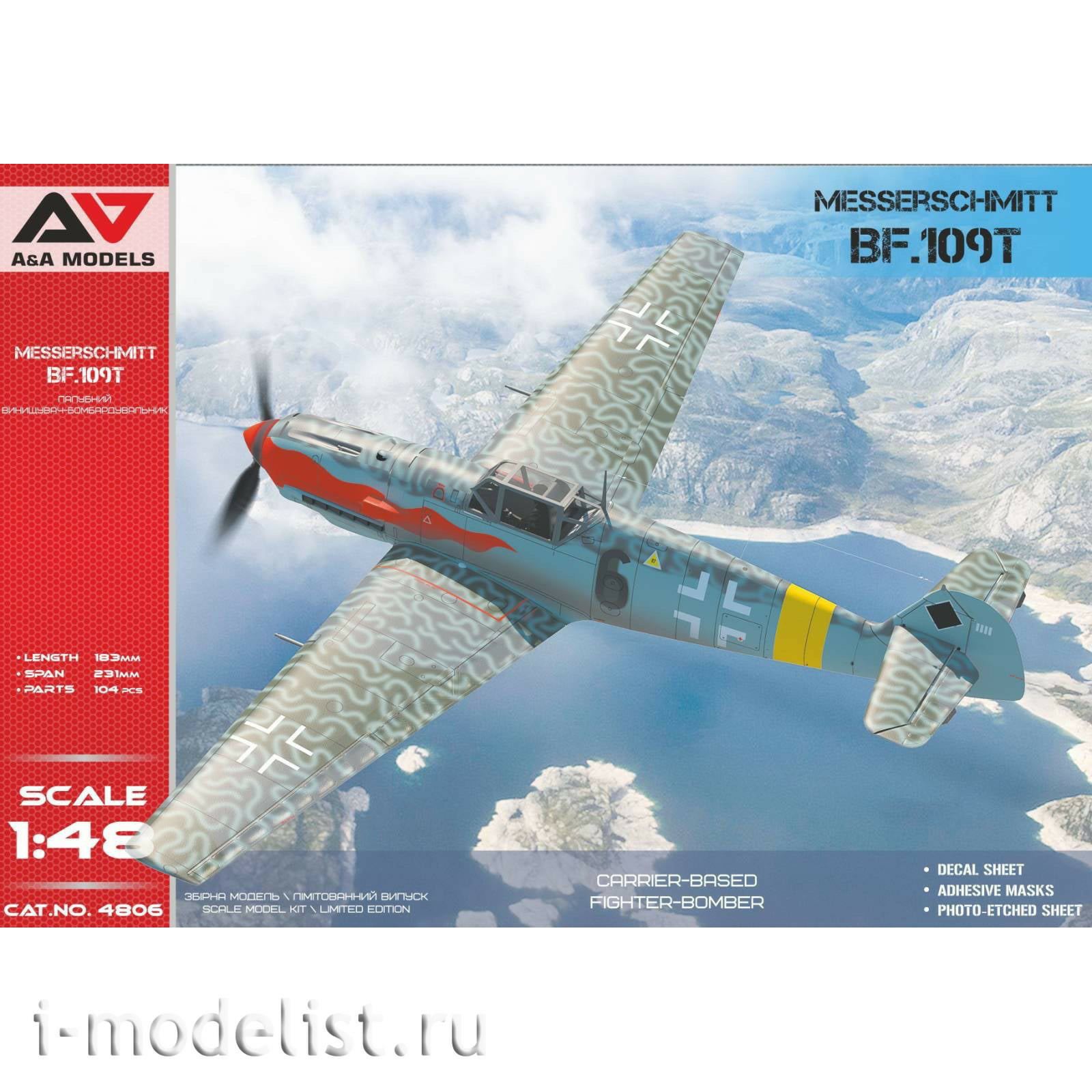 4806 A&A Models 1/48 Messerschmitt Bf-109T Fighter