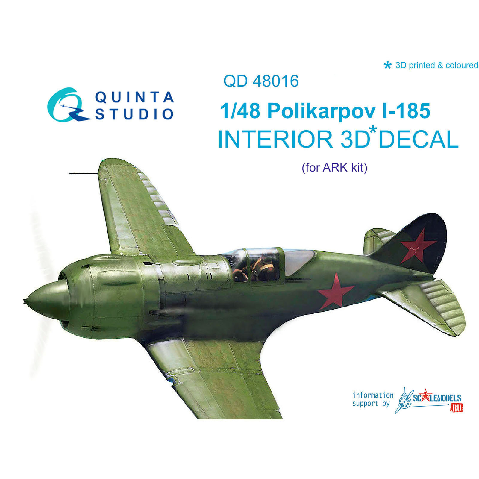 QD48016 Quinta Studio 1/48 3D Decal of the cabin interior I-185 (for ARK model)