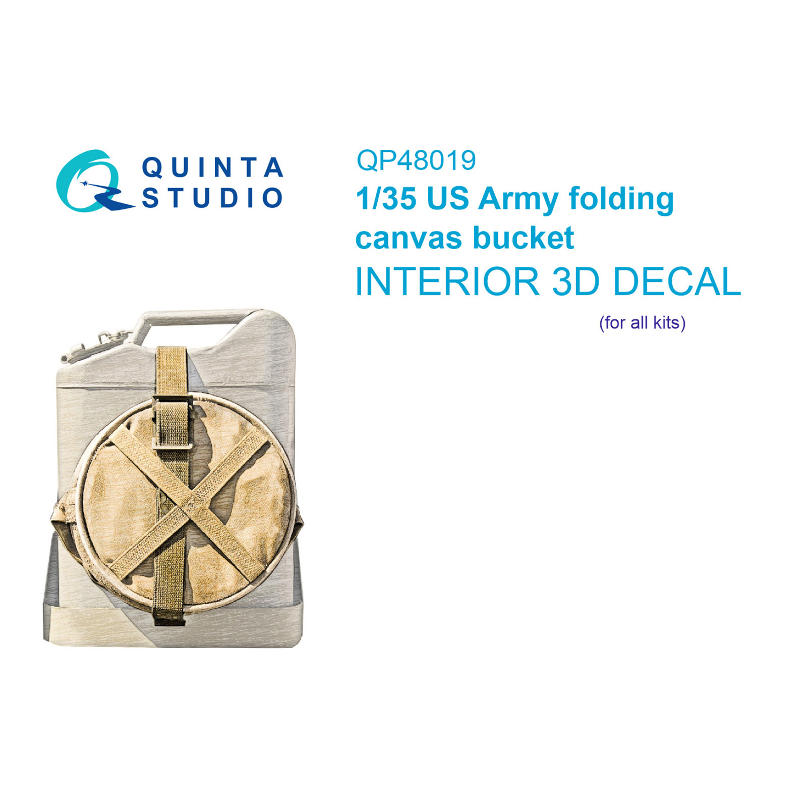 QP48019 Quinta Studio 1/48 Folding Canvas bucket of the US Army (for all models)