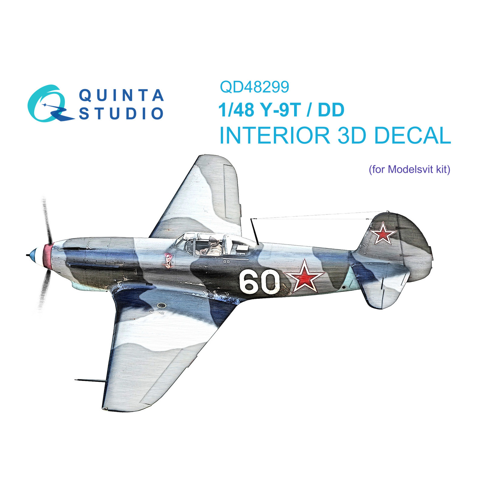 QD48299 Quinta Studio 1/48 3D Decal cabin interior Yakovlev-9T/DD (Modelsvit)