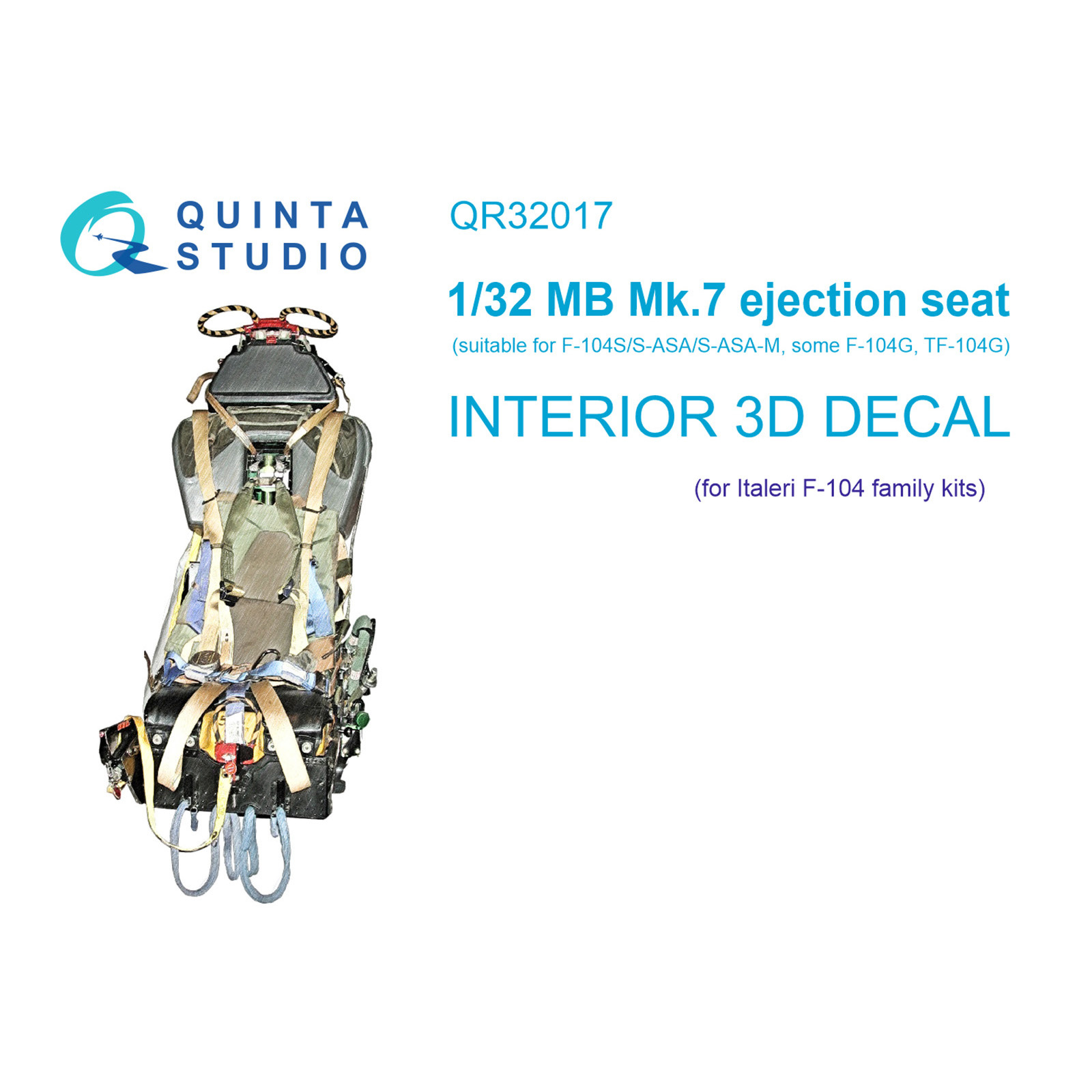 QR32017 Quinta Studio 1/32 Armchair MB Mk.7 for the F-104 family (Italeri)