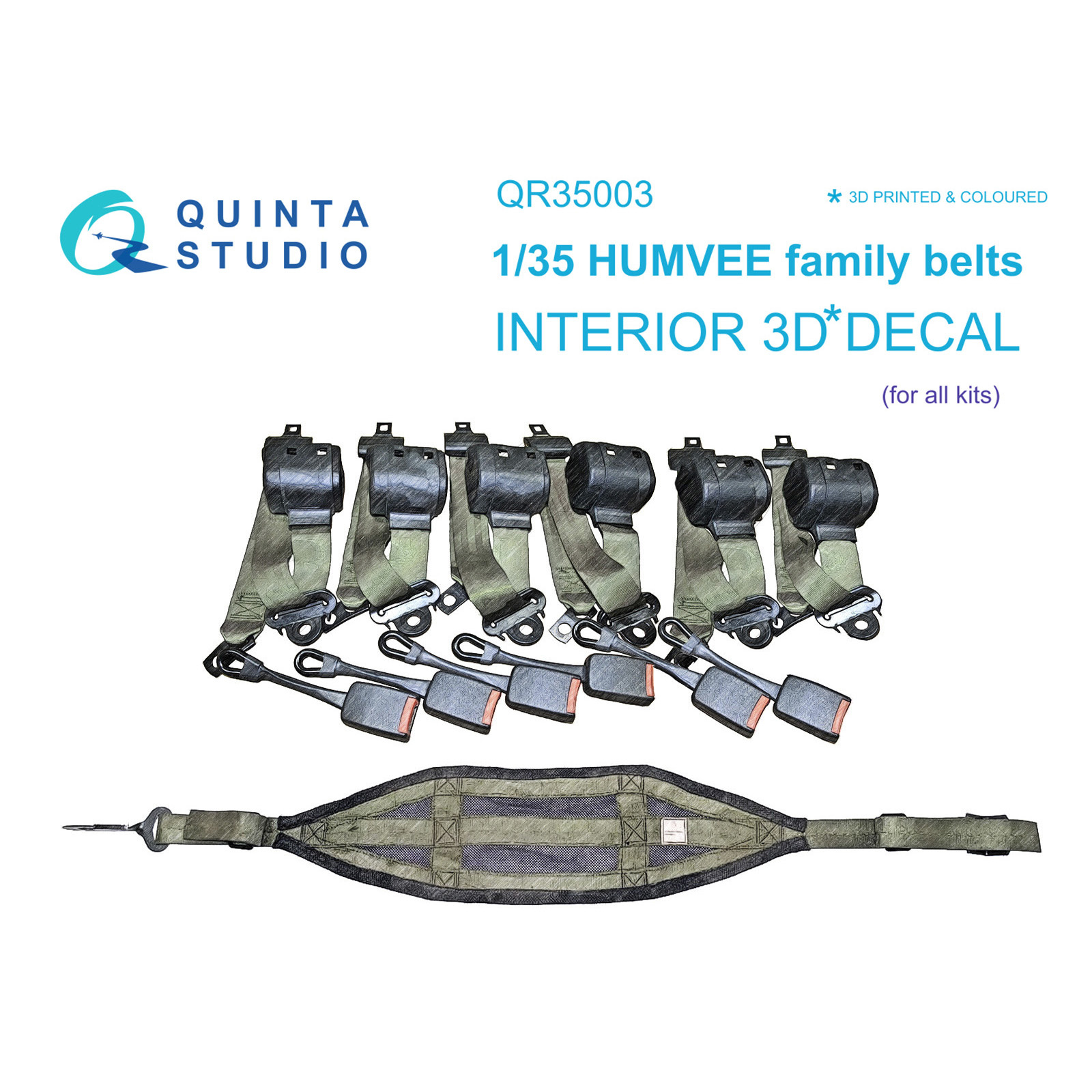 QR35003 Quinta Studio 1/35 Belt kit for the HUMVEE family of armored vehicles (For all models)