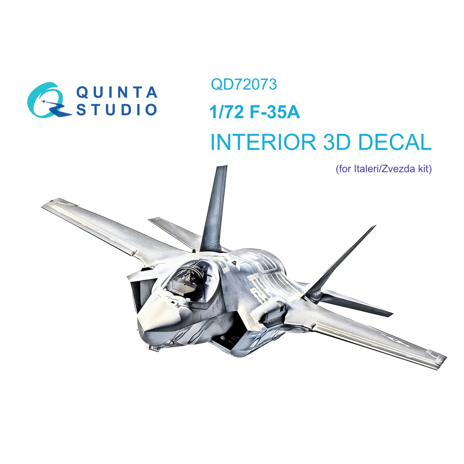 QD72073 Quinta Studio 1/72 3D Cabin Interior Decal F-35A (Italeri/Zvezda)