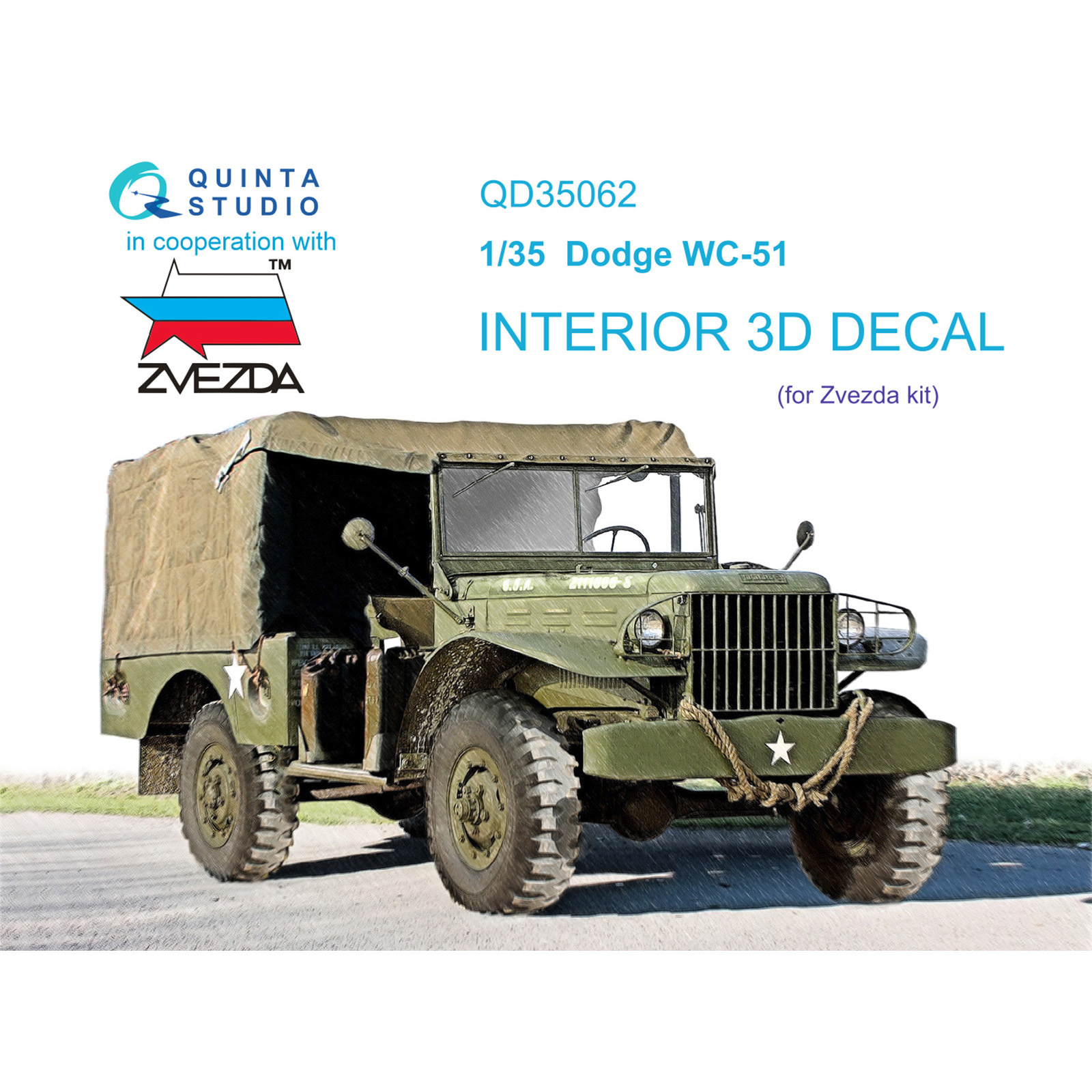 QD35062 Quinta Studio 1/35 3D Cabin interior decal for the Zvezda model, 