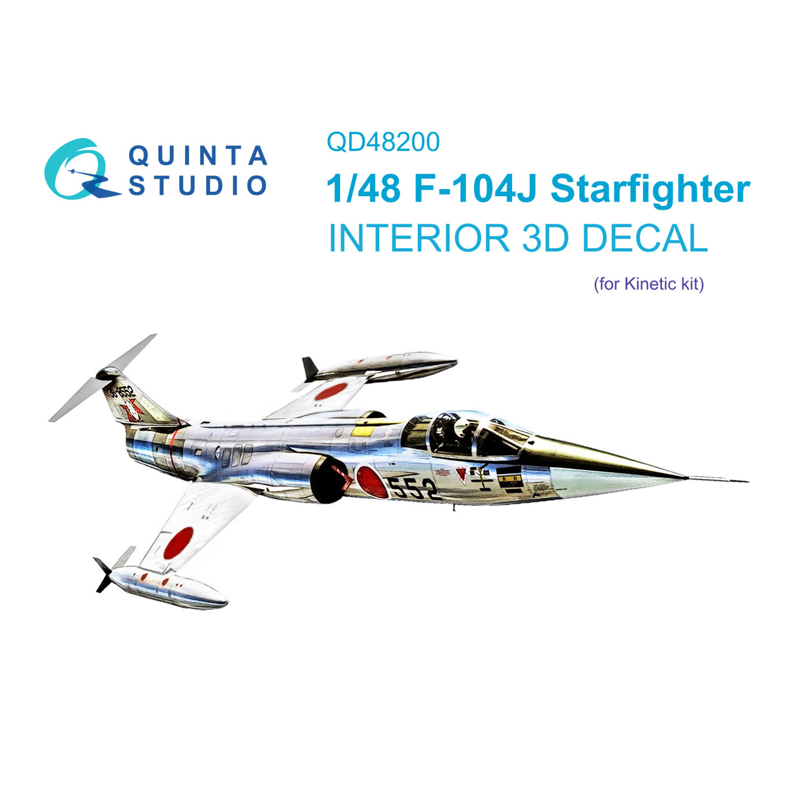 QD48200 Quinta Studio 1/48 3D Cabin Interior Decal F-104J (Kinetic)