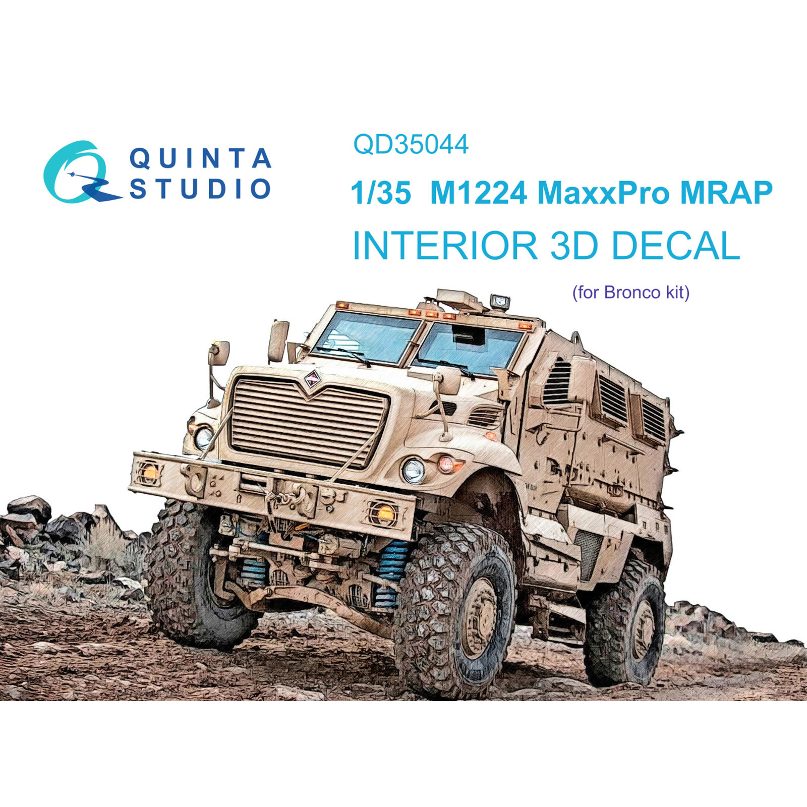 QD35044 Quinta Studio 1/35 3D Cabin Interior Decal M1224 MaxxPro MRAP (Bronco)
