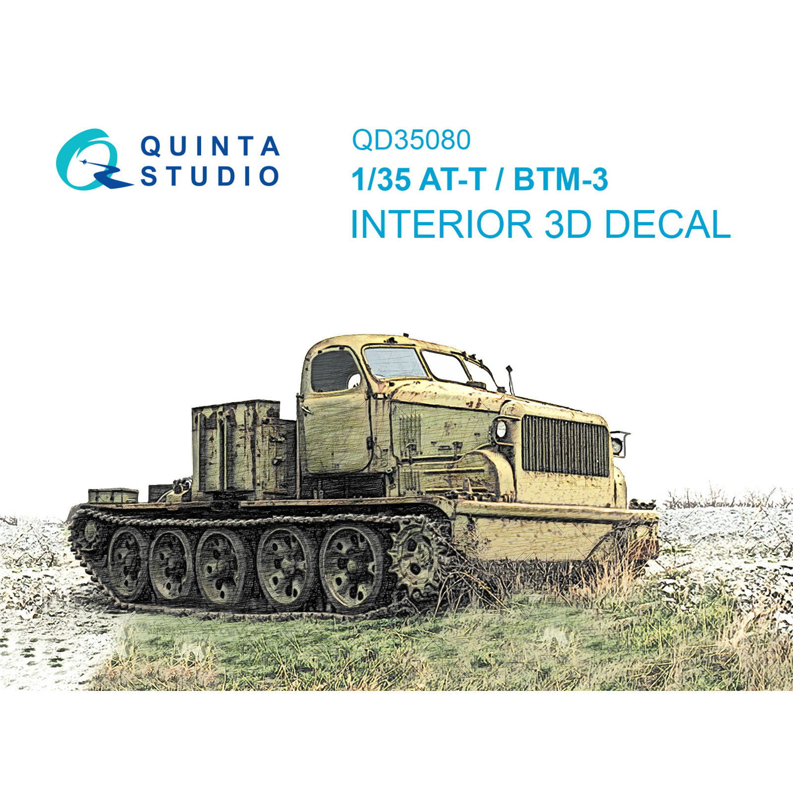 QD35080 Quinta Studio 1/35 3D Cabin Interior Decal AT-T/BTM-3 (Trumpeter)
