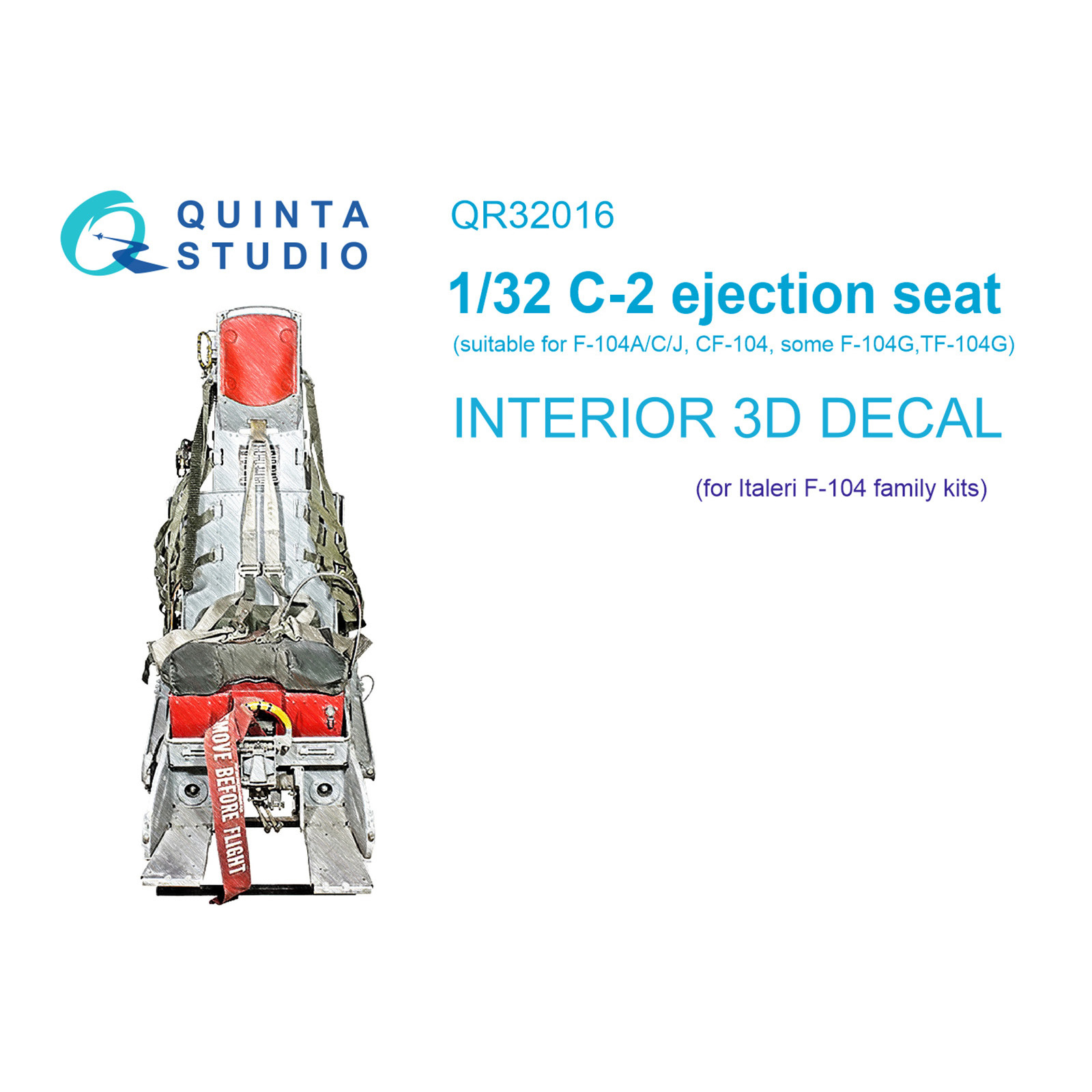 QR32016 Quinta Studio 1/32 Armchair C-2 for the F-104 family (Italeri)