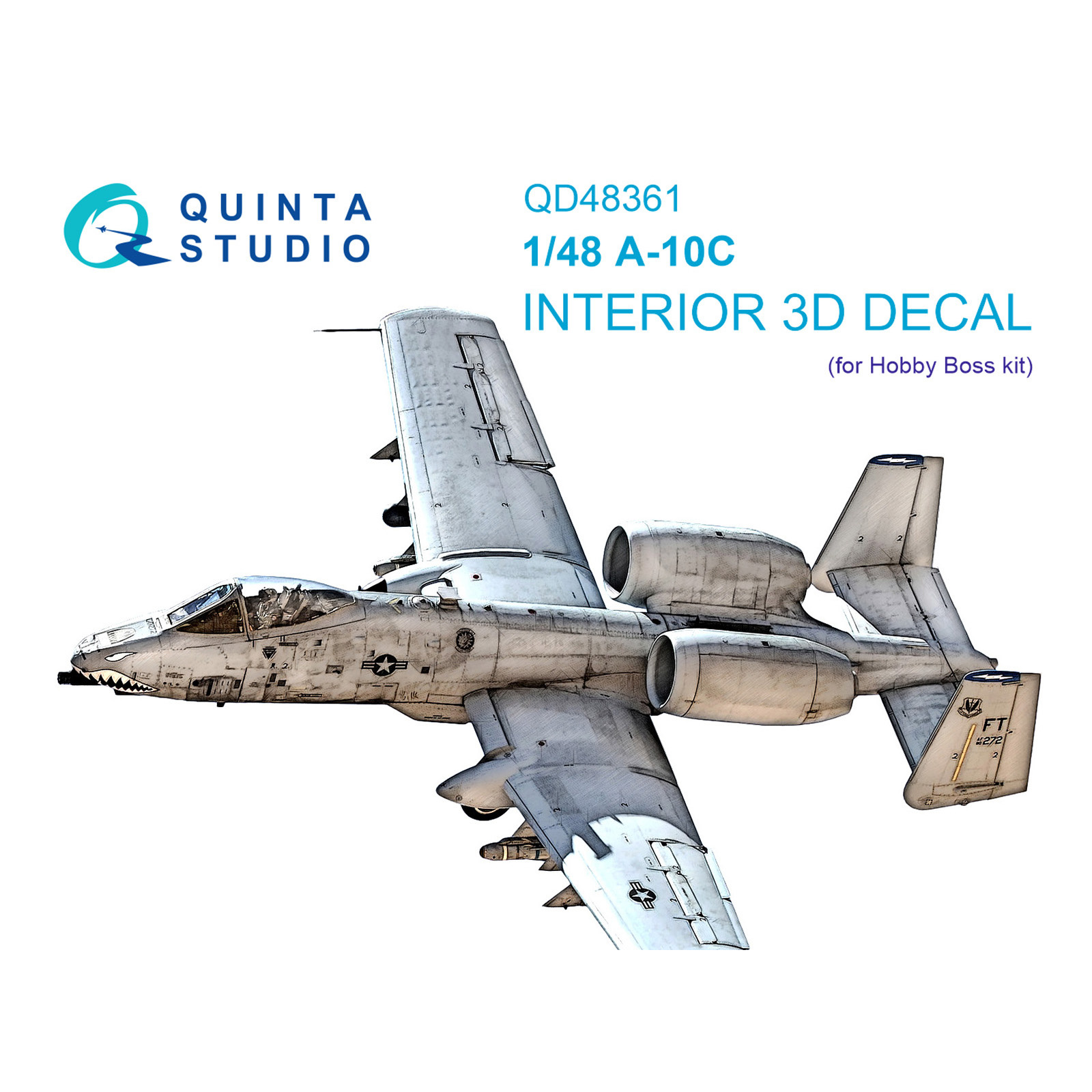 QD48361 Quinta Studio 1/48 3D Cabin Interior Decal A-10C (HobbyBoss)
