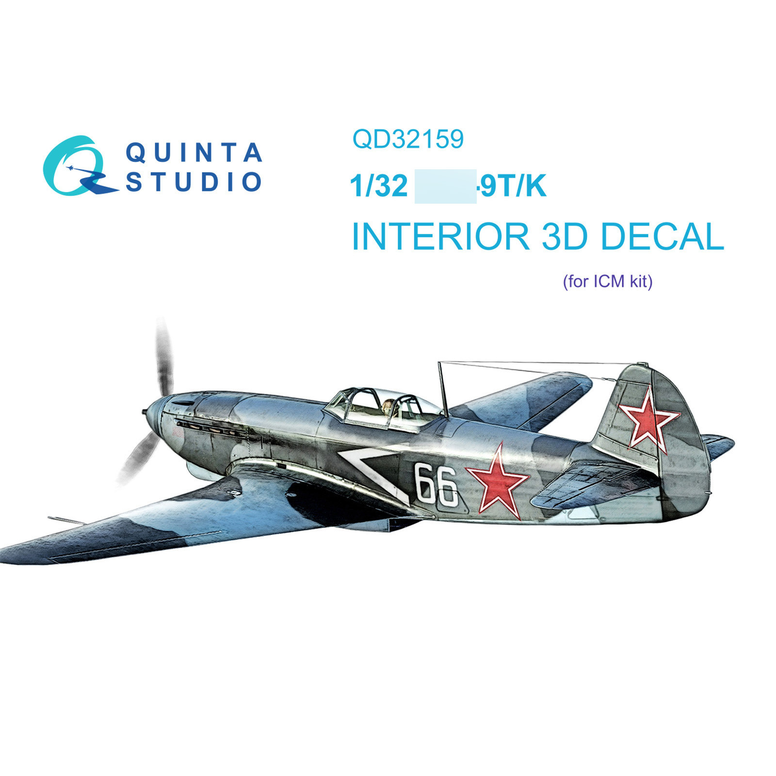 QD32159 Quinta Studio 1/32 3D Decal cabin interior Yakovlev-9T/K (ICM)