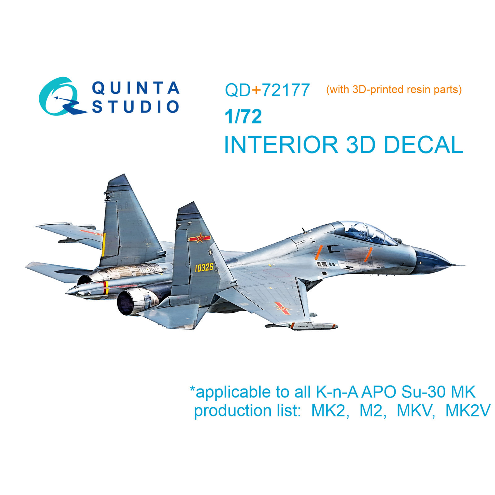 QD+72177 Quinta Studio 1/72 3D Декаль интерьера кабины С-30МКК (Т$ач) (с 3D-печатными деталями)