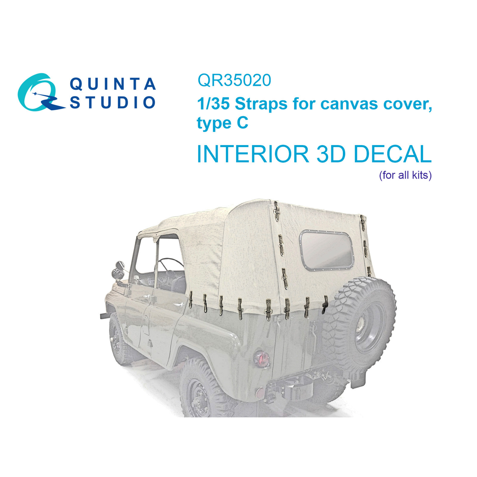QR35020 Quinta Studio 1/35 Canvas Awning straps, Type C