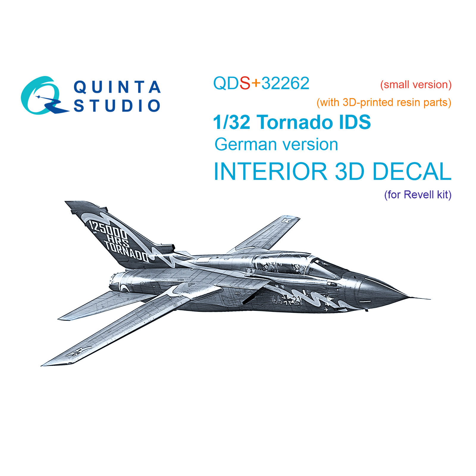 QDS+32262 Quinta Studio 1/32 3D Декаль интерьера кабины Tornado IDS (ВВС Германии) (Revell) (с 3D-печатными деталями) (малая версия)